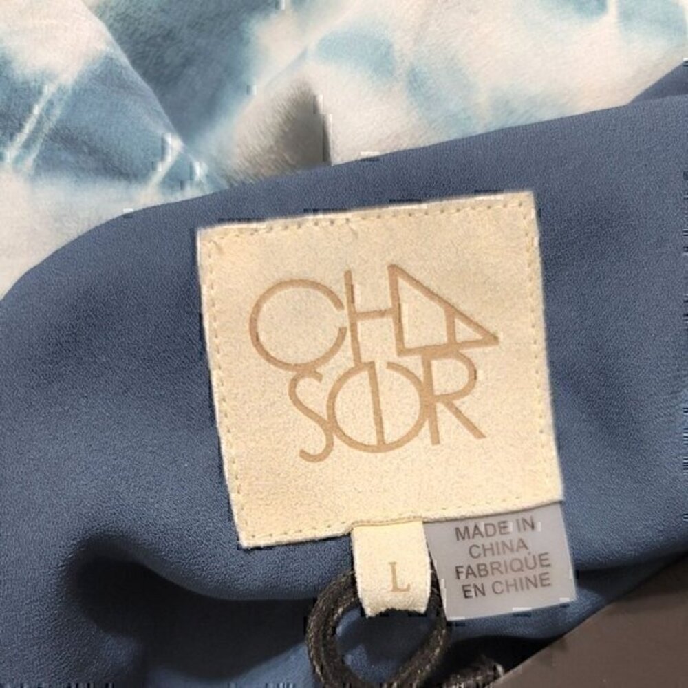 Chaser Silk Romper L Blue Tie Dye - Picture 8 of 10